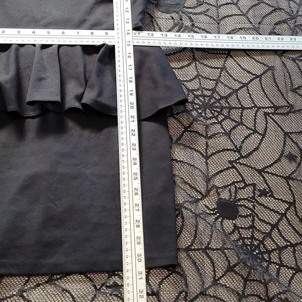 Black Aqua Mini Sheer Top Dress Juniors Size XS - Picture 6 of 7
